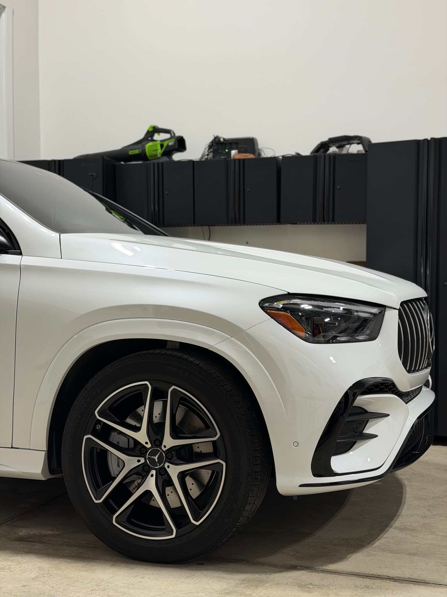 White Mercedes-AMG GLE Coupe side profile at Diamond Detailz